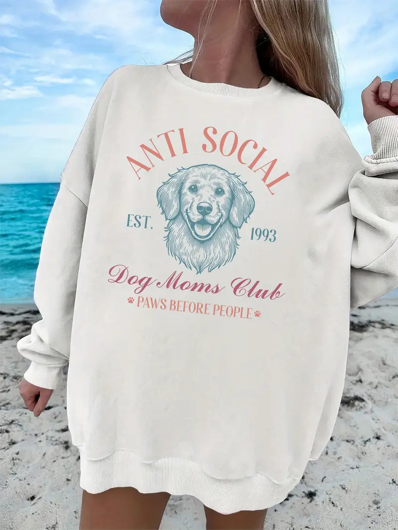 Anti Social Dog Mom Sweater V4
